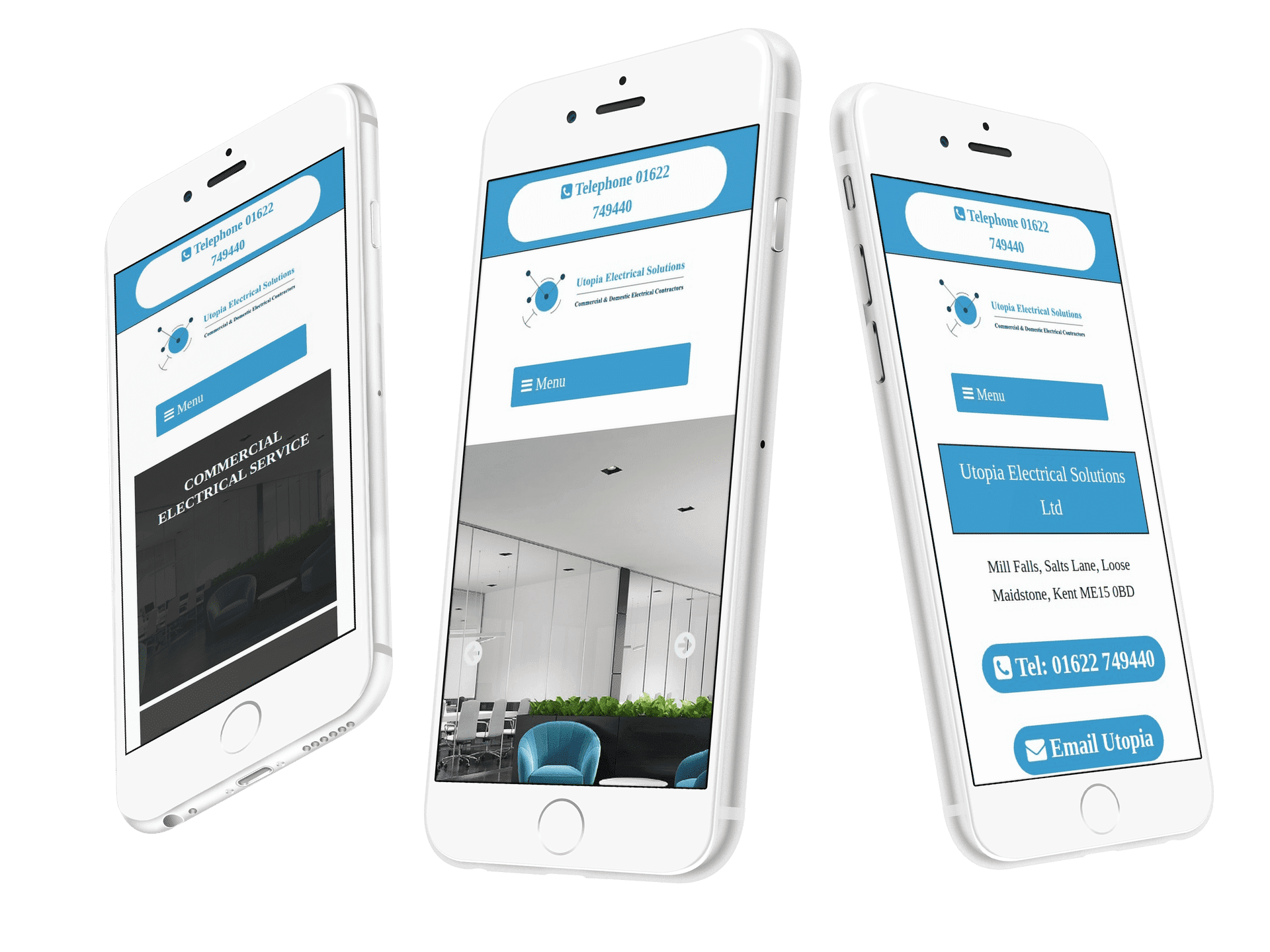 Utopias Electrical Solutions Limited website - Electrician web design