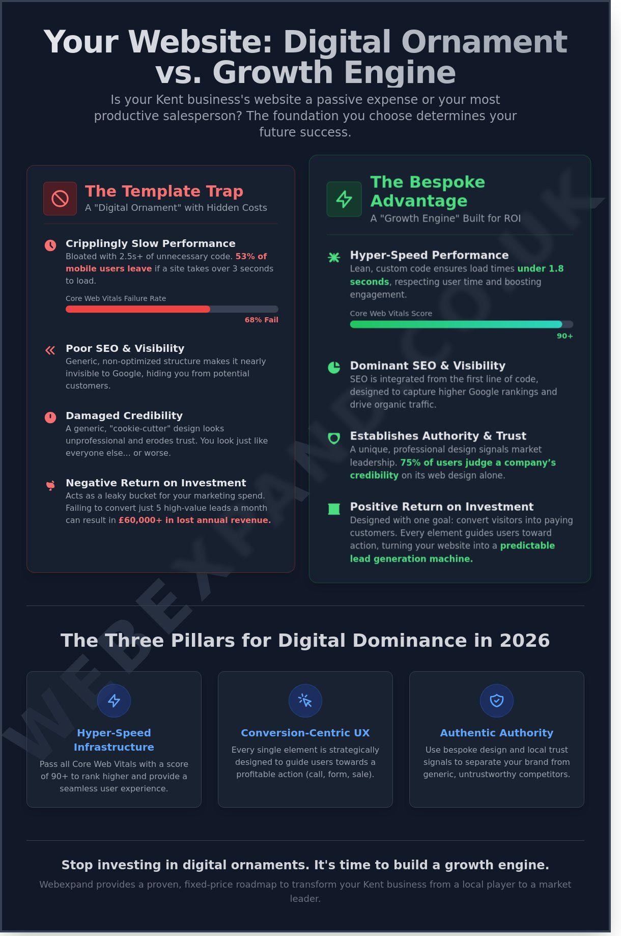 Bespoke Web Design Kent: Building High-Performance Growth Engines - Infographic