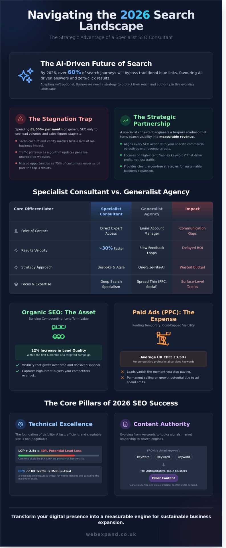 SEO Consultant: Choosing a Strategic Growth Partner in 2026 - Infographic
