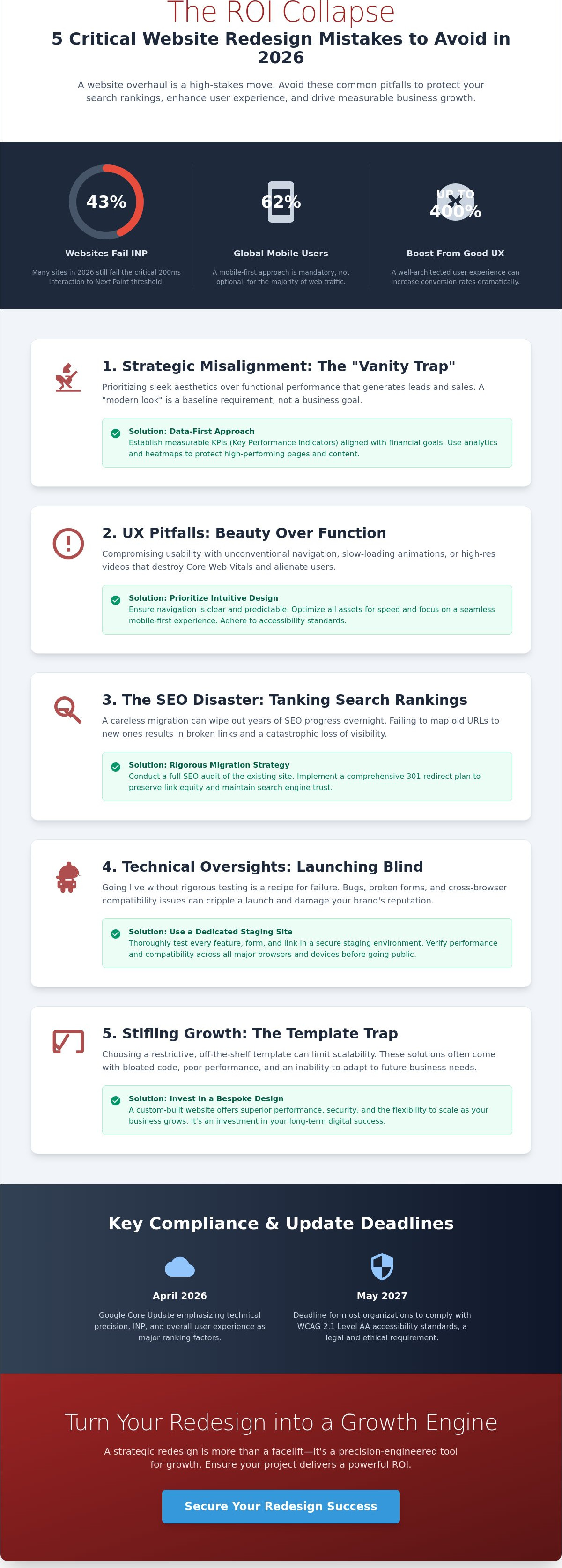 Website Redesign Mistakes to Avoid: A Strategic Guide for 2026