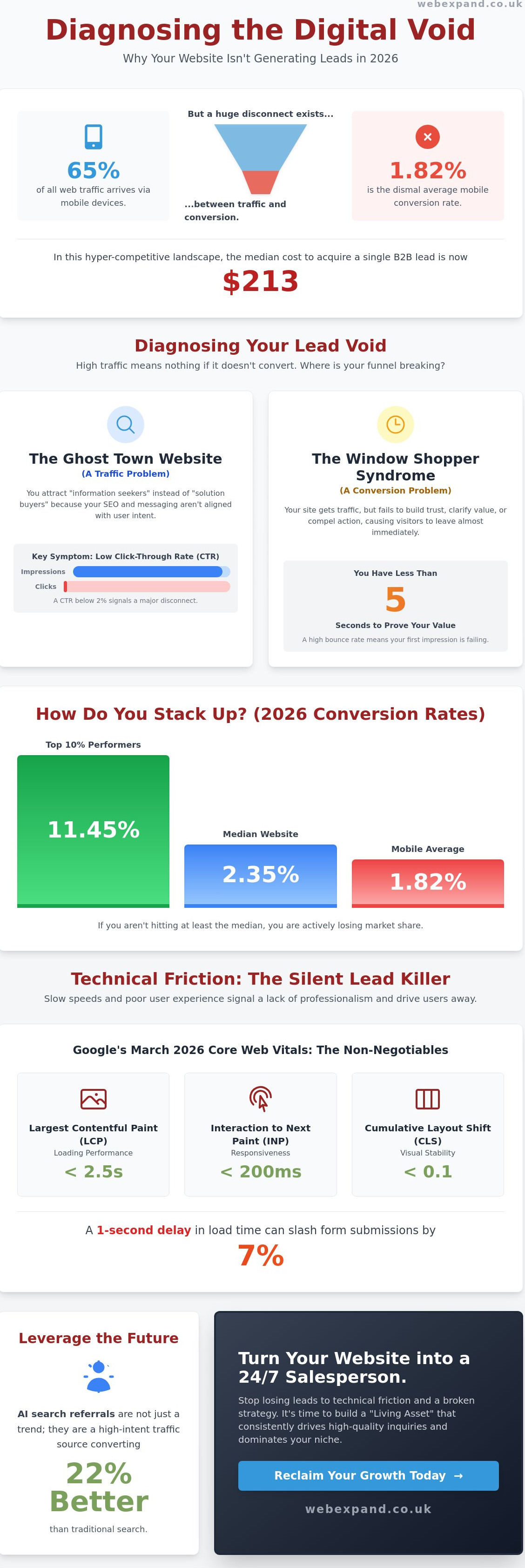 Why Is My Website Not Getting Any Leads? 5 Strategic Fixes for 2026