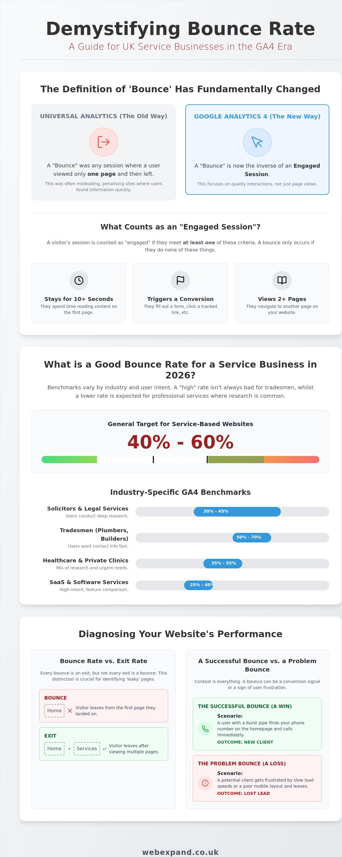 What is a Good Bounce Rate for a Service Business in 2026?
